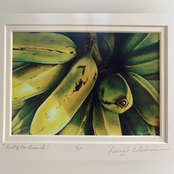 Fanny Bilodeau “Part of the Bunch” Banana Bunch Art Print Signed and Numbered - Picture 2 of 4